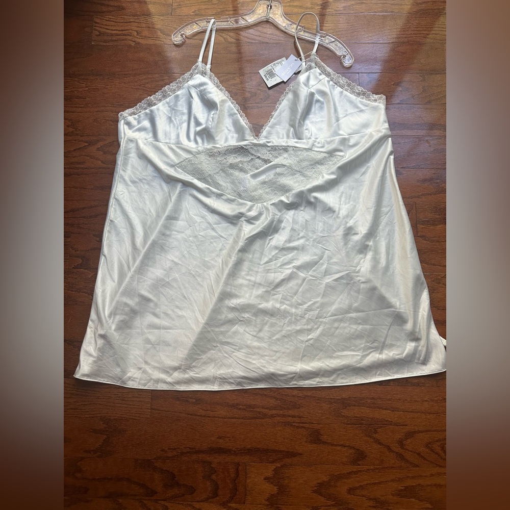 Calina Signature Ivory Satin Lace Slip Dress Size XXL NWT
